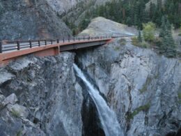 Bear Creek Falls Bridge Ouray Colorado