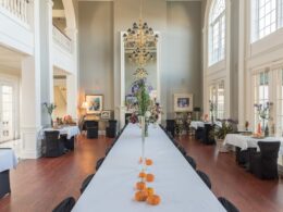 grand dining hall at claremont inn and winery