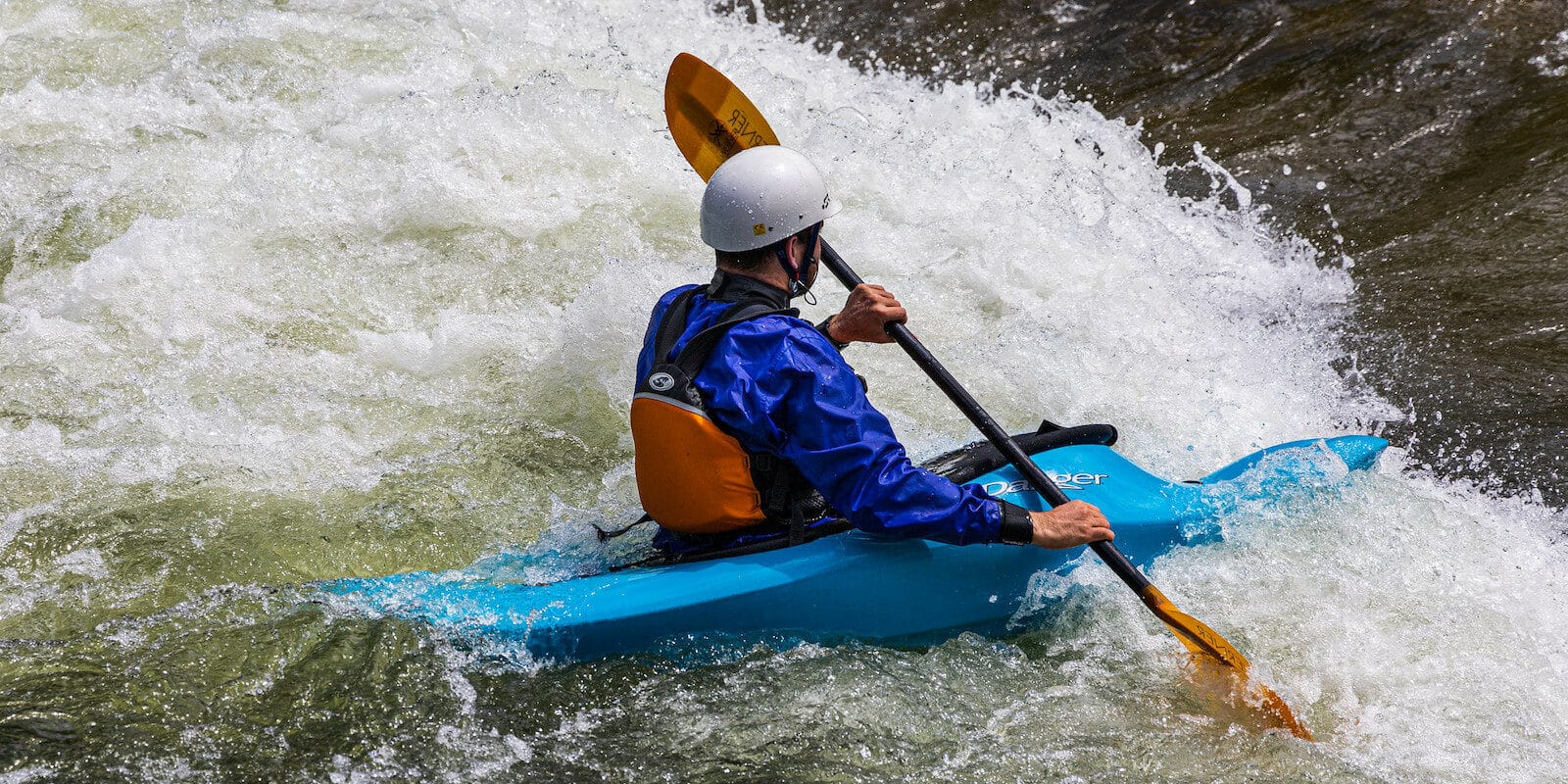 Image of a kayaker at Clear Creek in Colorado