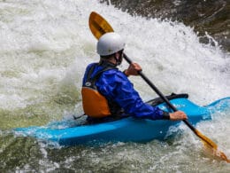 Image of a kayaker at Clear Creek in Colorado