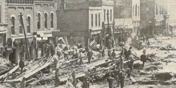 Downtown Pueblo CO Stores After 1921 Flood