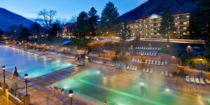Glenwood Springs Hot Springs Pools Night Colorado