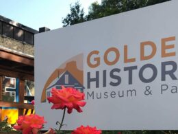 Image of the sign for the Golden History Museum & Park in Colorado
