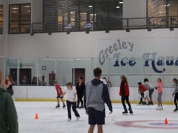 Image of people free skating at Greeley Ice Haus in Colorado