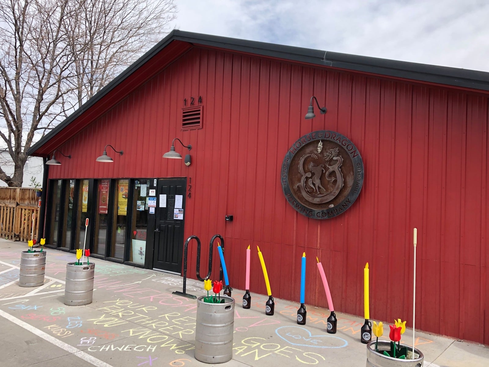 Image of the exterior of Horse & Dragon Brewing Company in Fort Collins, Colorado