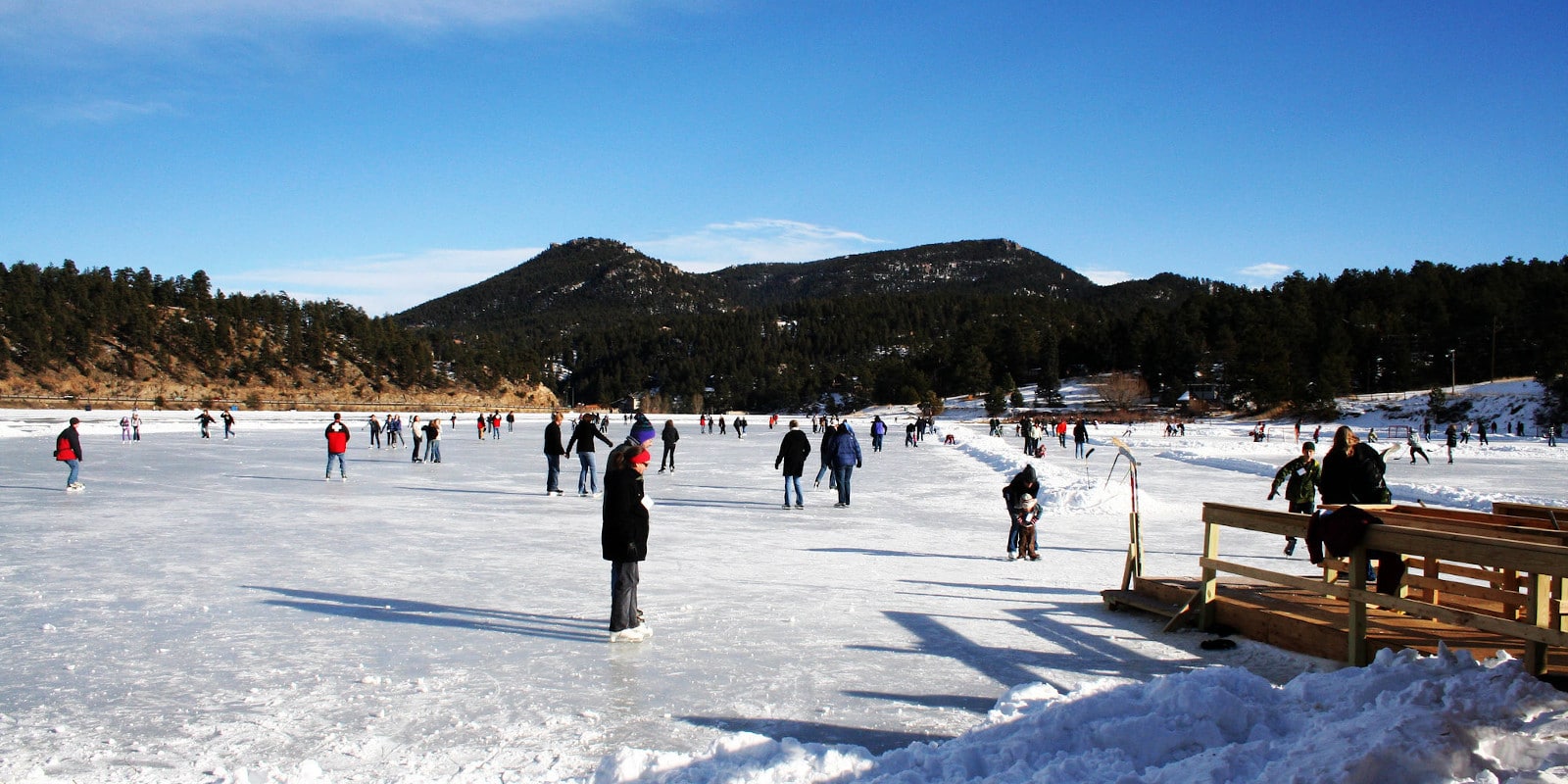 Ice skating in Evergreen, CO