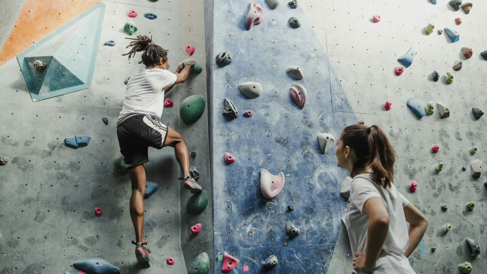 image of people climbing indoors