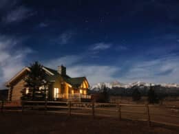 nighttime view of the starts from Moonlight Acres Vacation Rental Salida CO