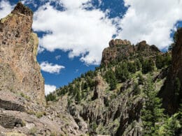 Image of rock formations north of Creede on the bachelor loop in Colorado