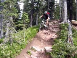 Two Elk Trail Mountain Biker Rocky Single Track