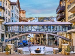 Image of the Vail Village Ice Rink in Colorado