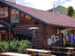 image of the exterior of the Woody Creek Tavern Colorado during summer
