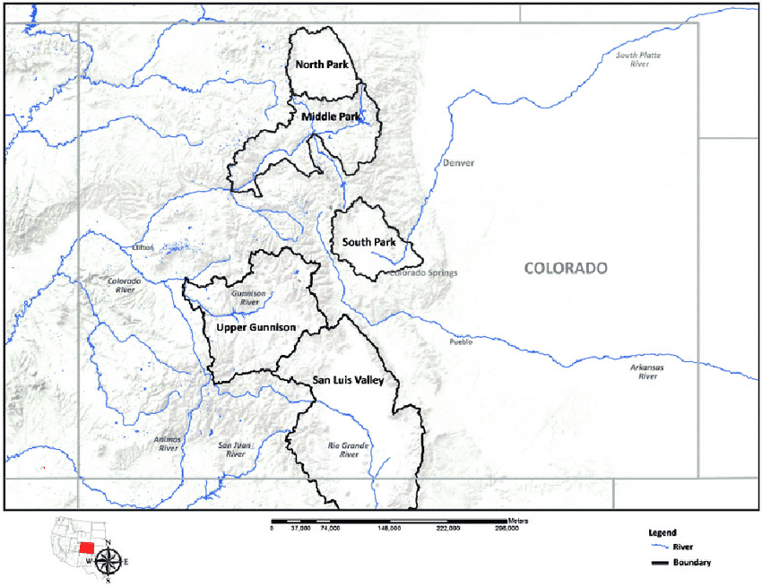 Colorado Basins and Parks Map